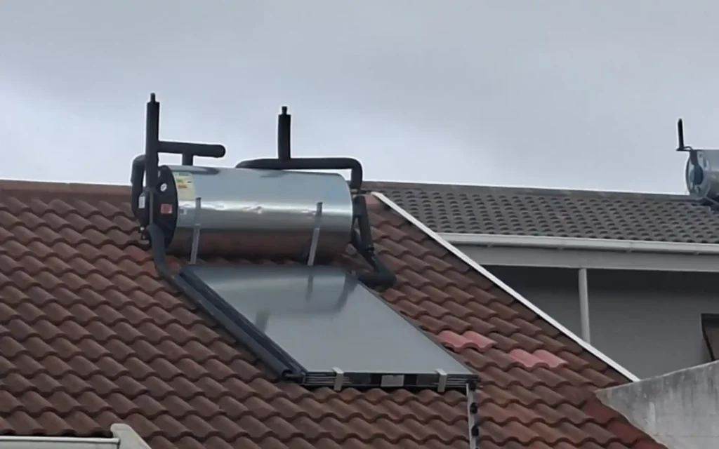 Residential solar geyser installation on a Cape Town home