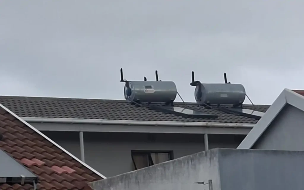 Two solar geysers installed on a Cape Town roof